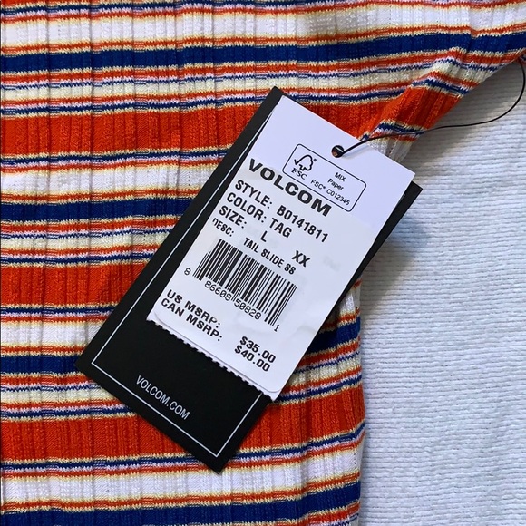 Volcom Tail Slide Crop Top - Picture 2 of 2